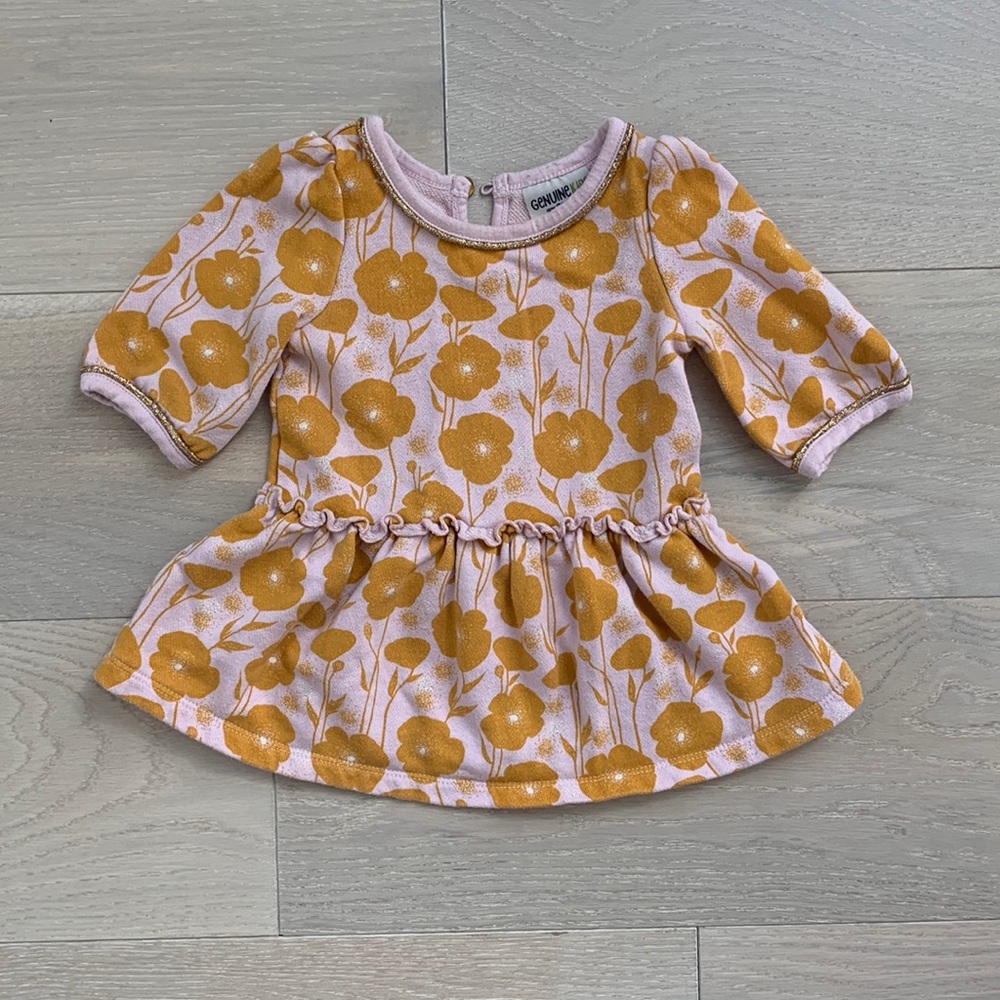 Oshkosh B’gosh - Genuine Kids, 12m girls, pink and gold floral blouse